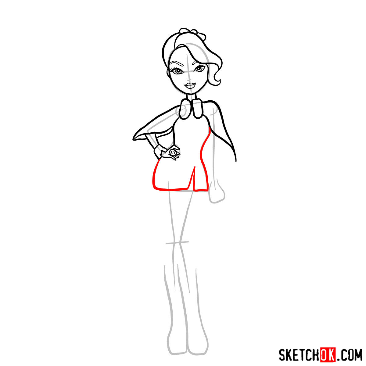 How to draw Faybelle Thorn - step 08