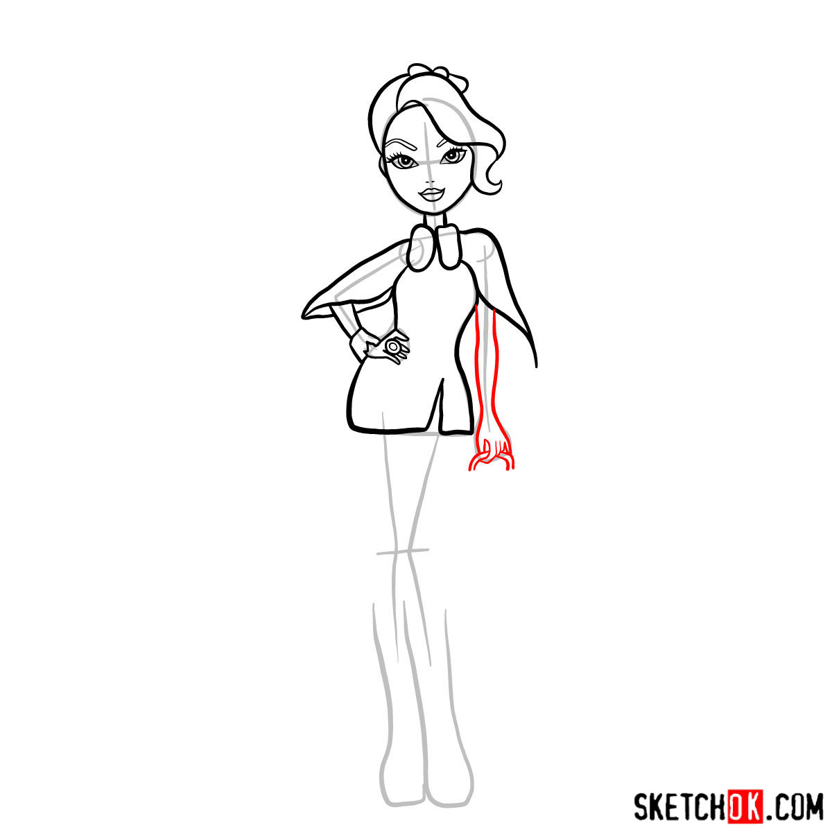 How to draw Faybelle Thorn - step 09
