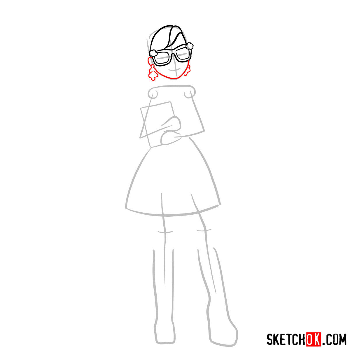 How to draw Rosabella Beauty - step 03