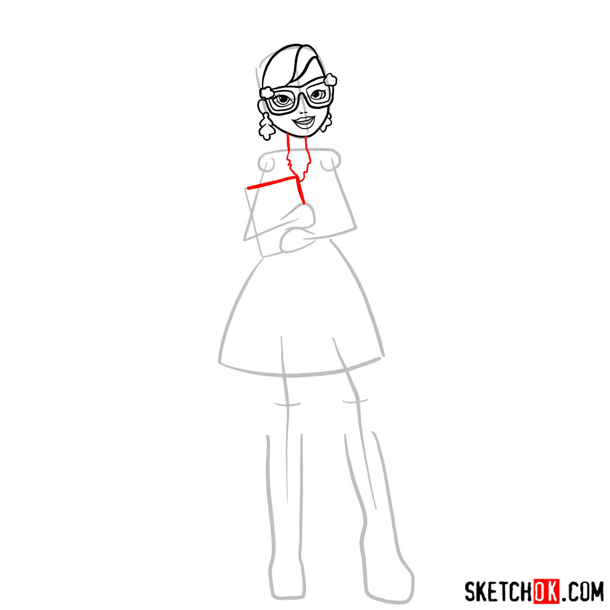 How to draw Rosabella Beauty - step 05