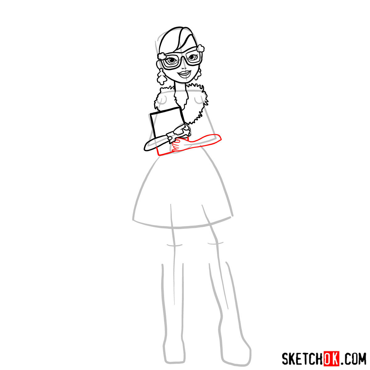 How to draw Rosabella Beauty - step 08