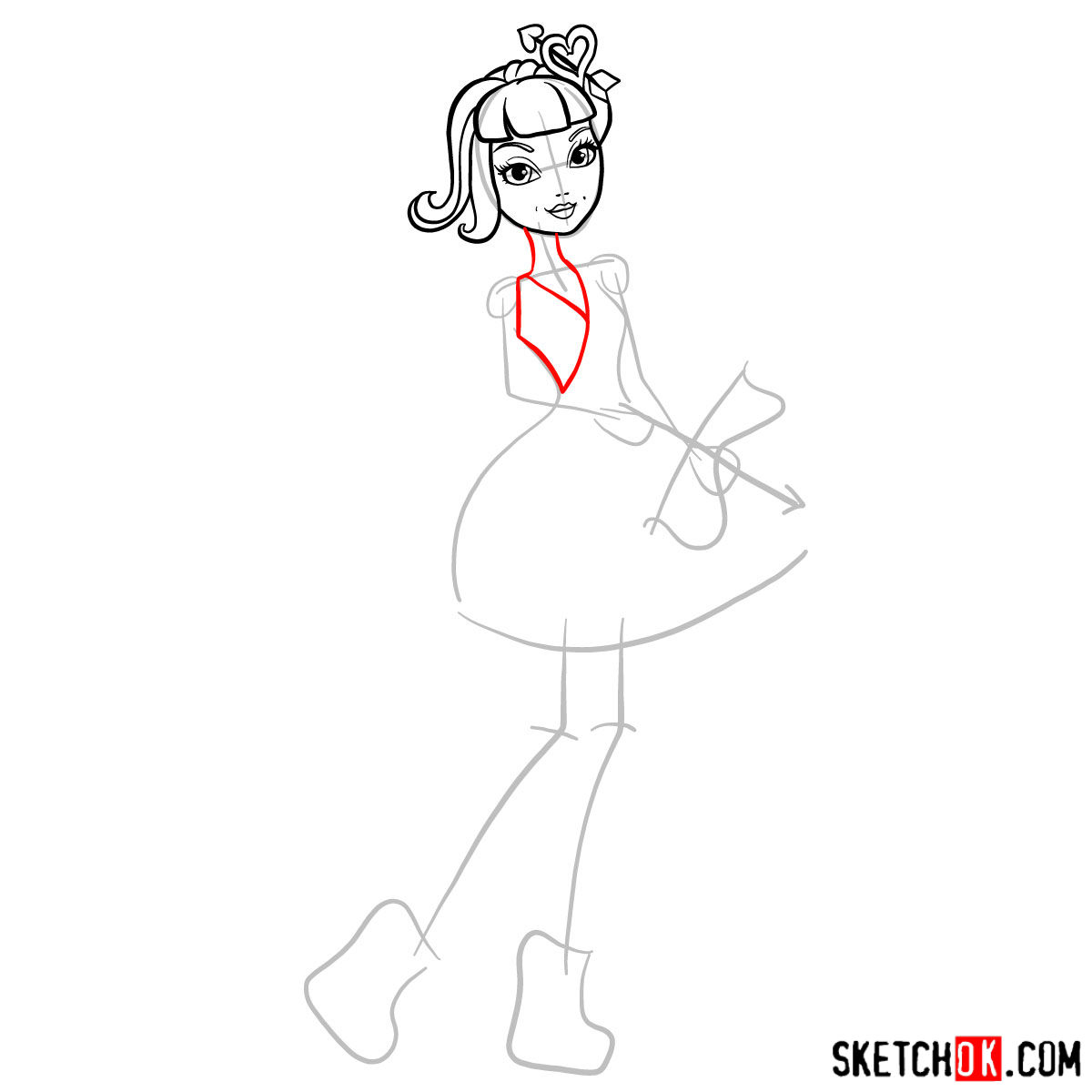How to draw C.A. Cupid - step 04