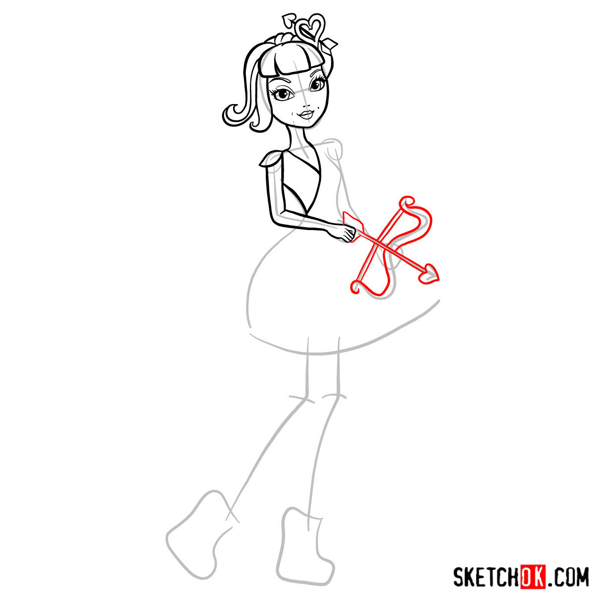 How to draw C.A. Cupid -  step 06