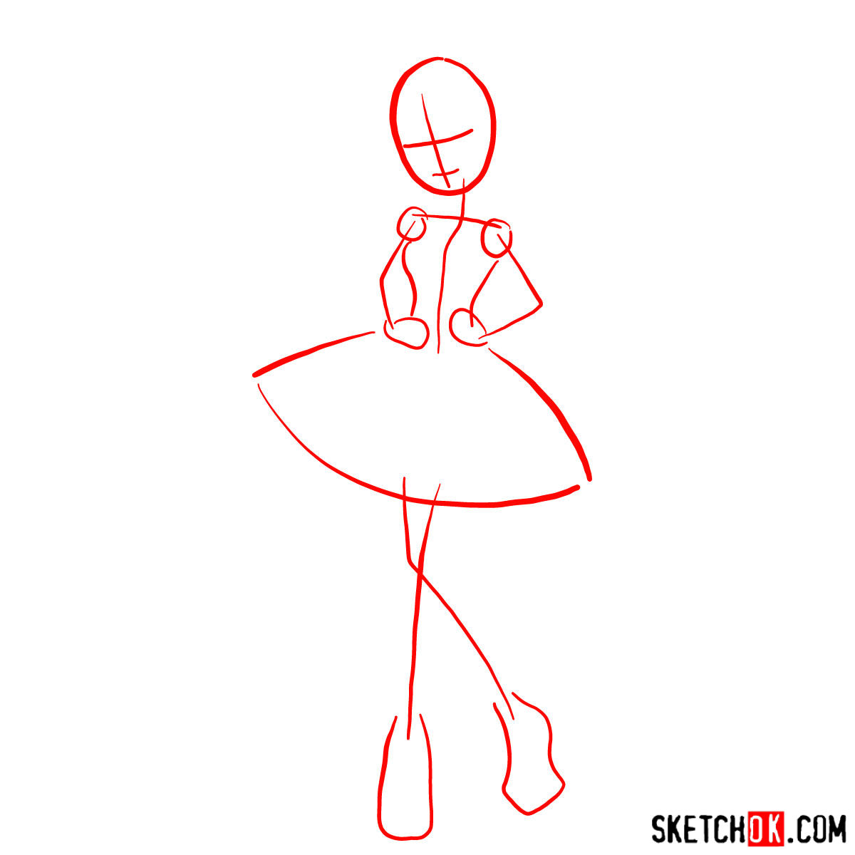 How to draw Duchess Swan - step 01