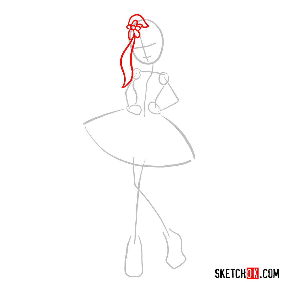 How to draw Duchess Swan - step 02