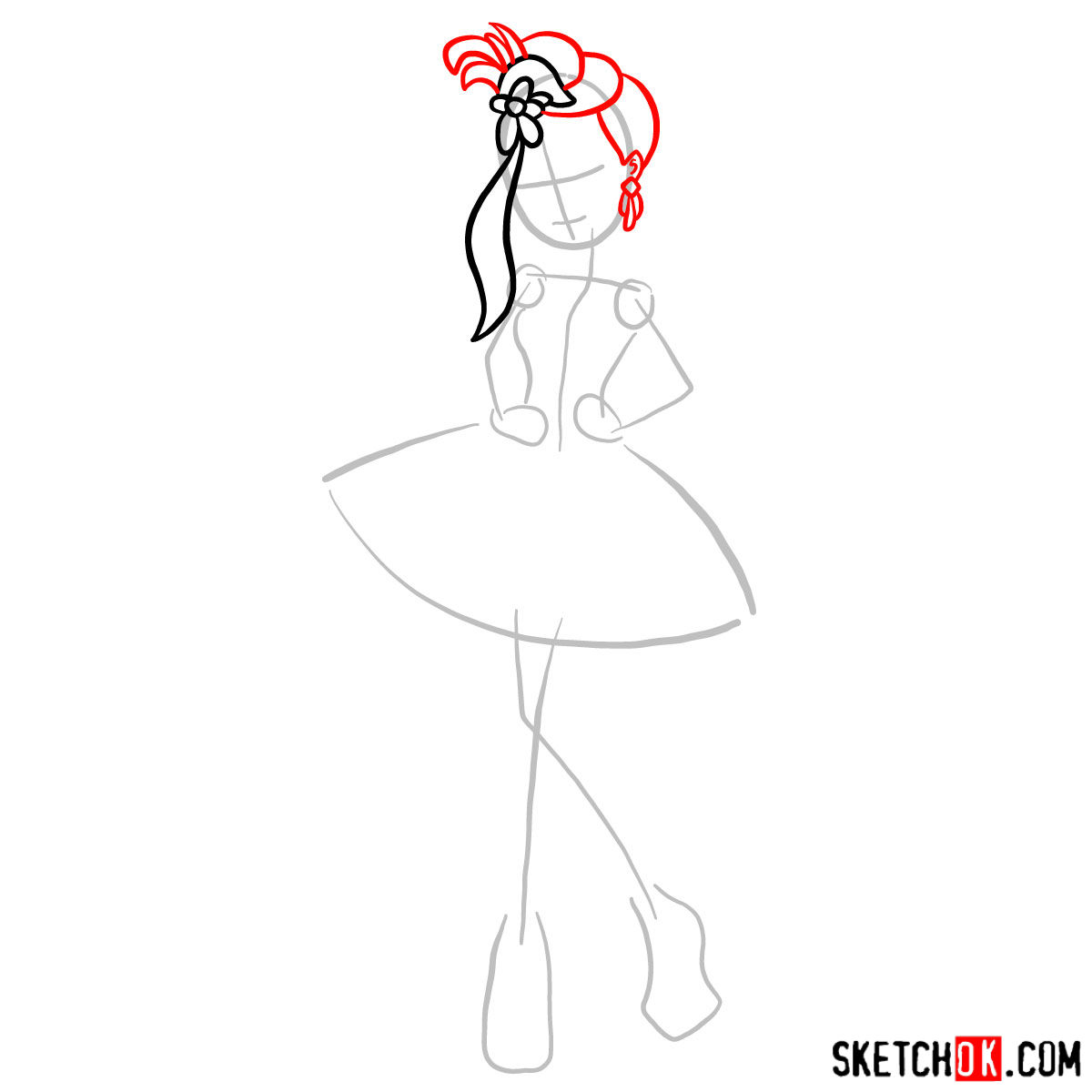 How to draw Duchess Swan - step 03
