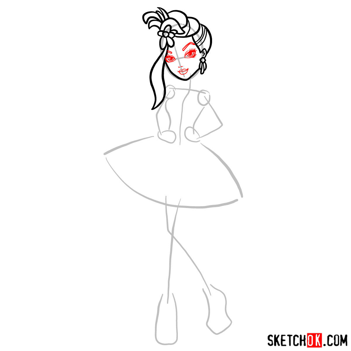 How to draw Duchess Swan - step 05
