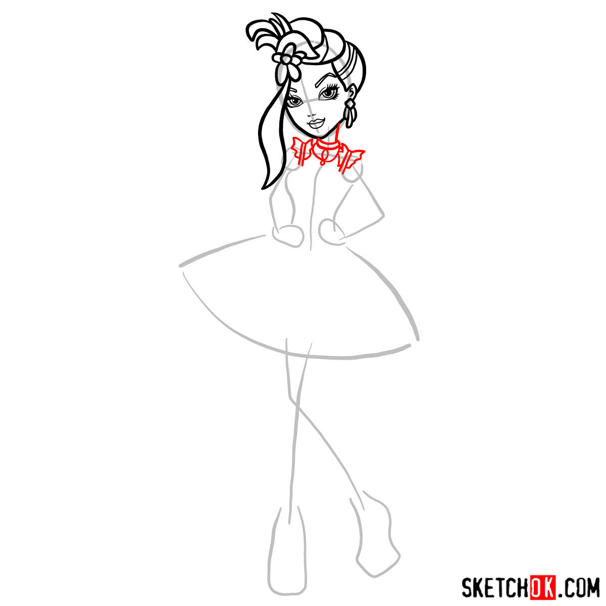 How to draw Duchess Swan -  step 06