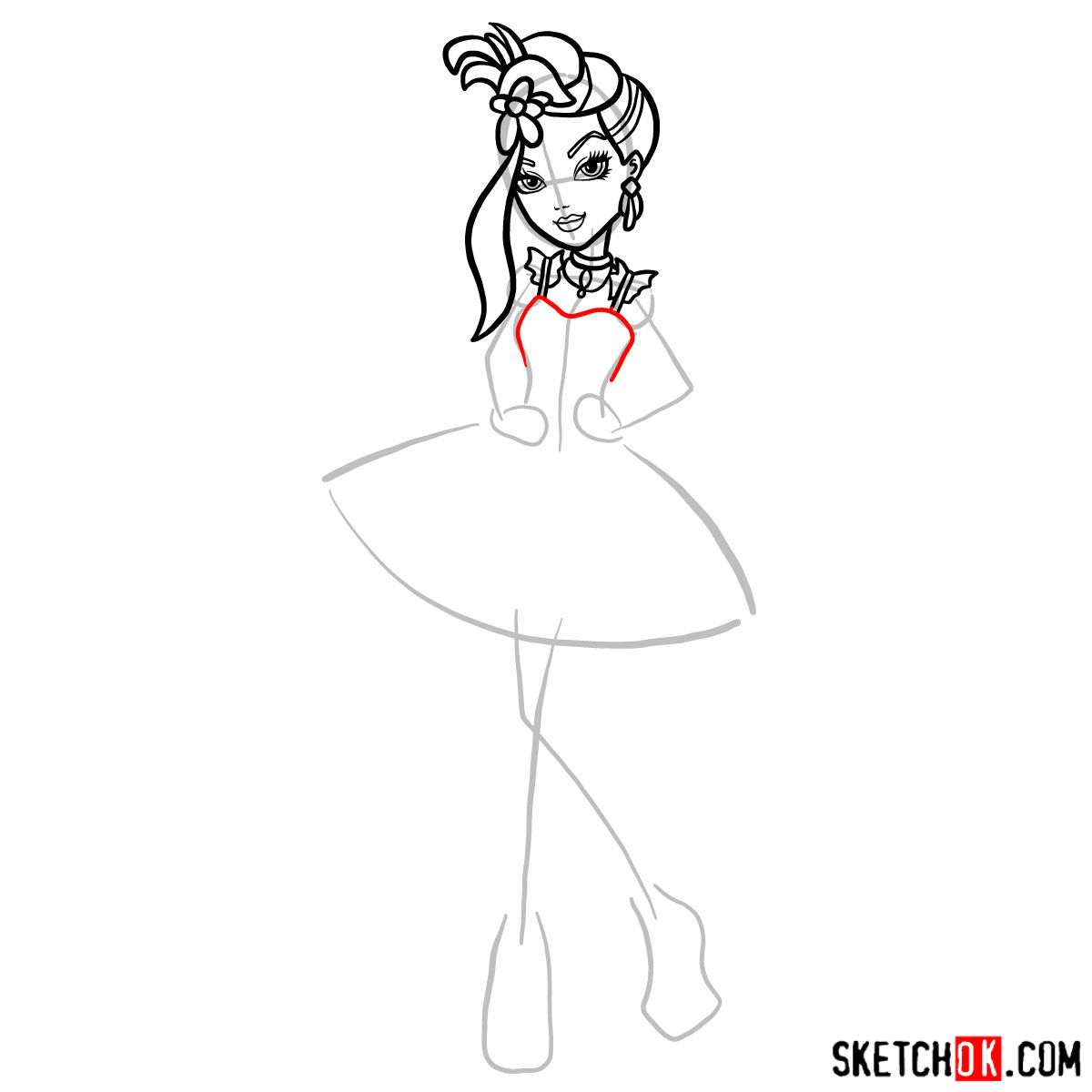 How to draw Duchess Swan - step 07