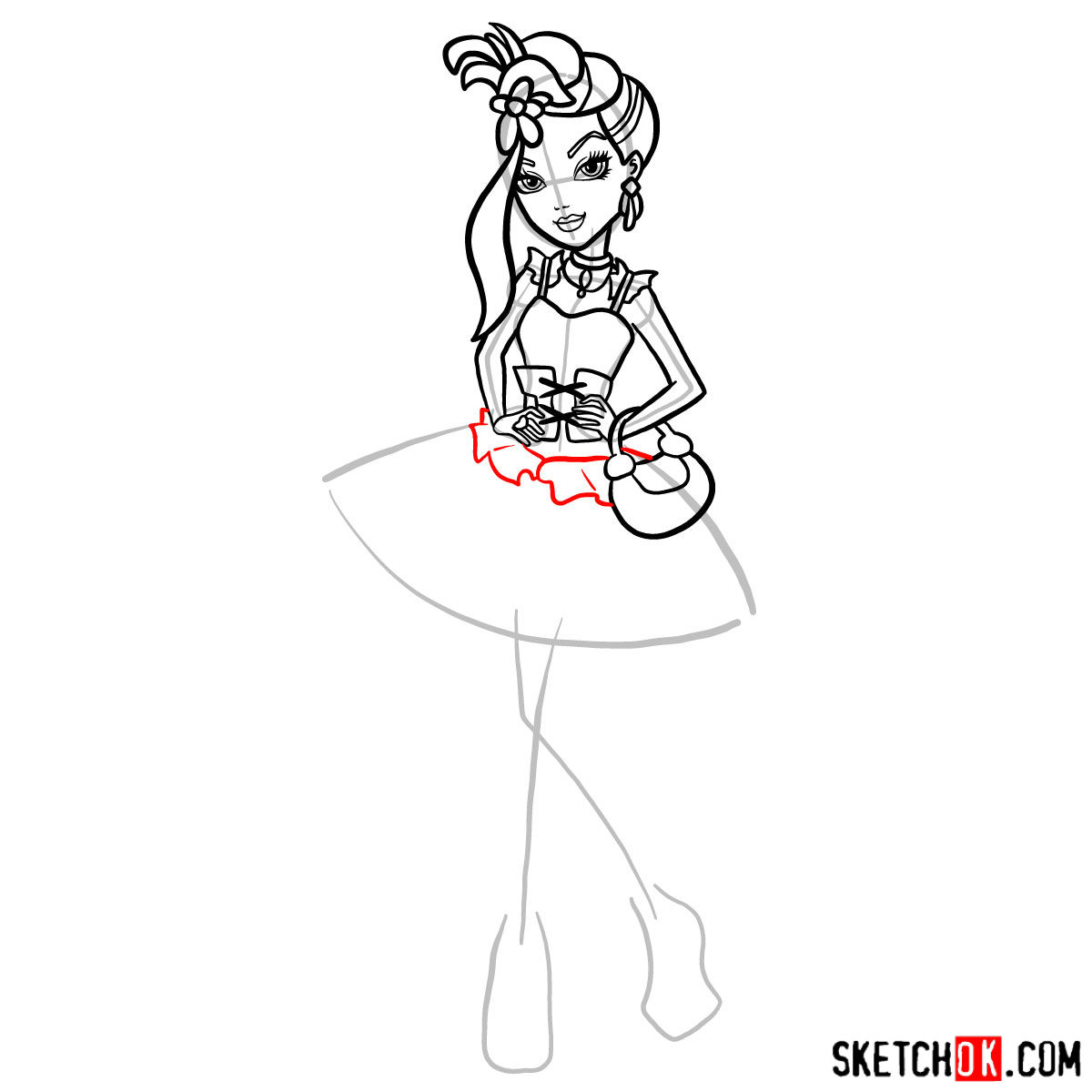 How to draw Duchess Swan - step 12