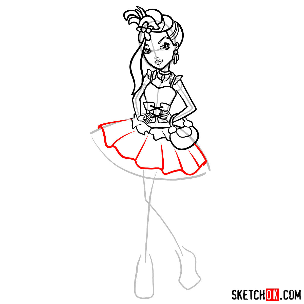 How to draw Duchess Swan - step 13