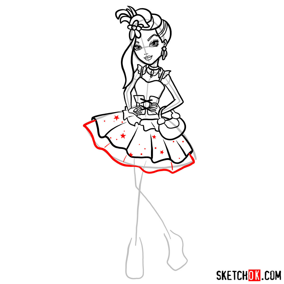 How to draw Duchess Swan - step 14