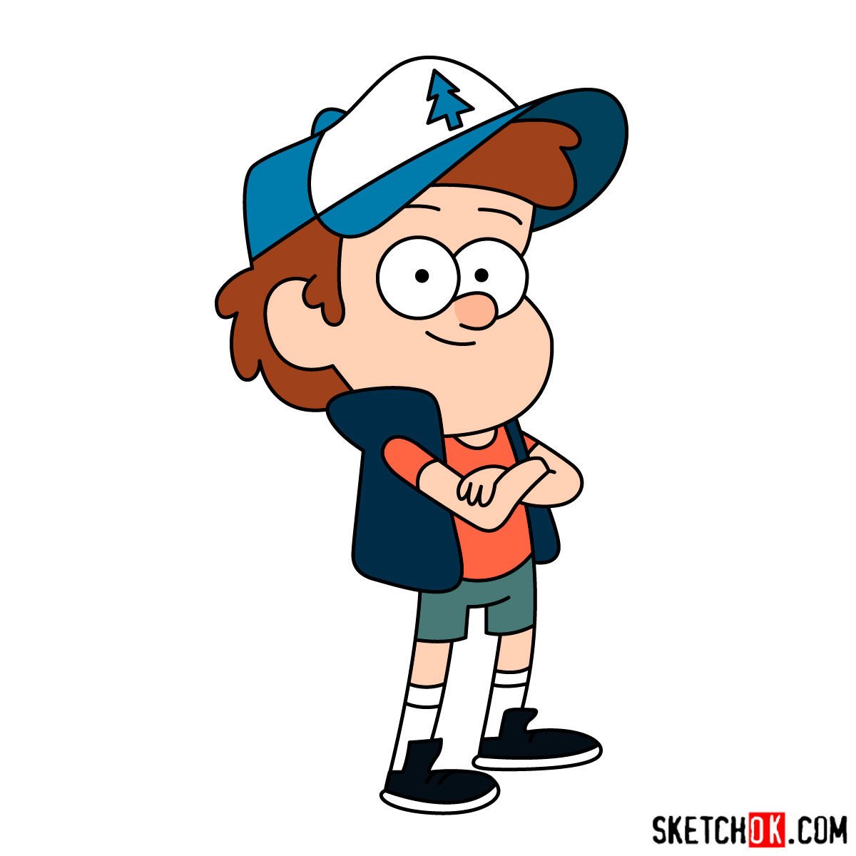 How To Draw Dipper Pines Step By Step Drawing Tutorials