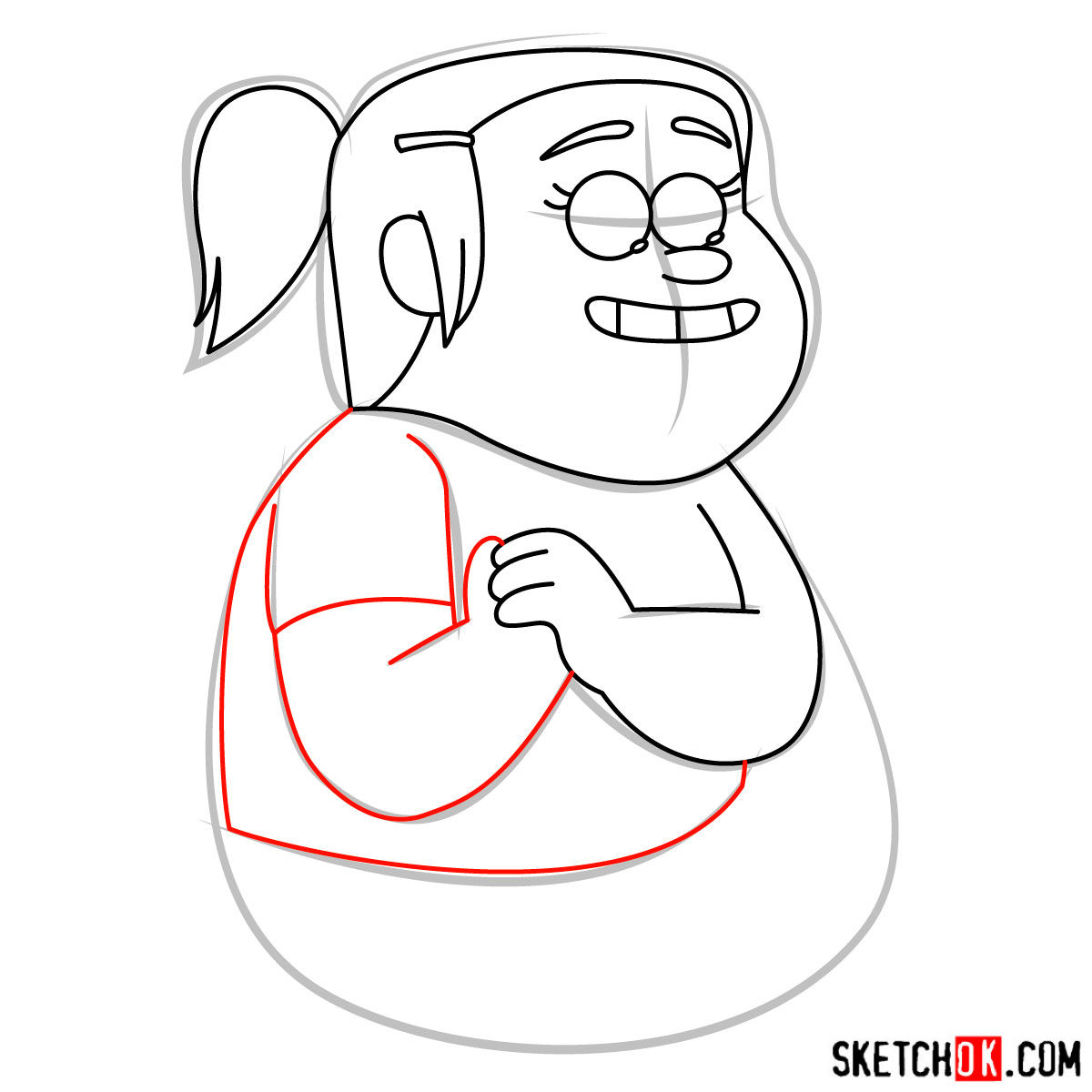 How to draw Grenda Grendinator - step 06