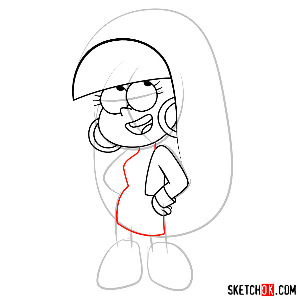 How to draw Pacifica Elise Northwest -  step 06