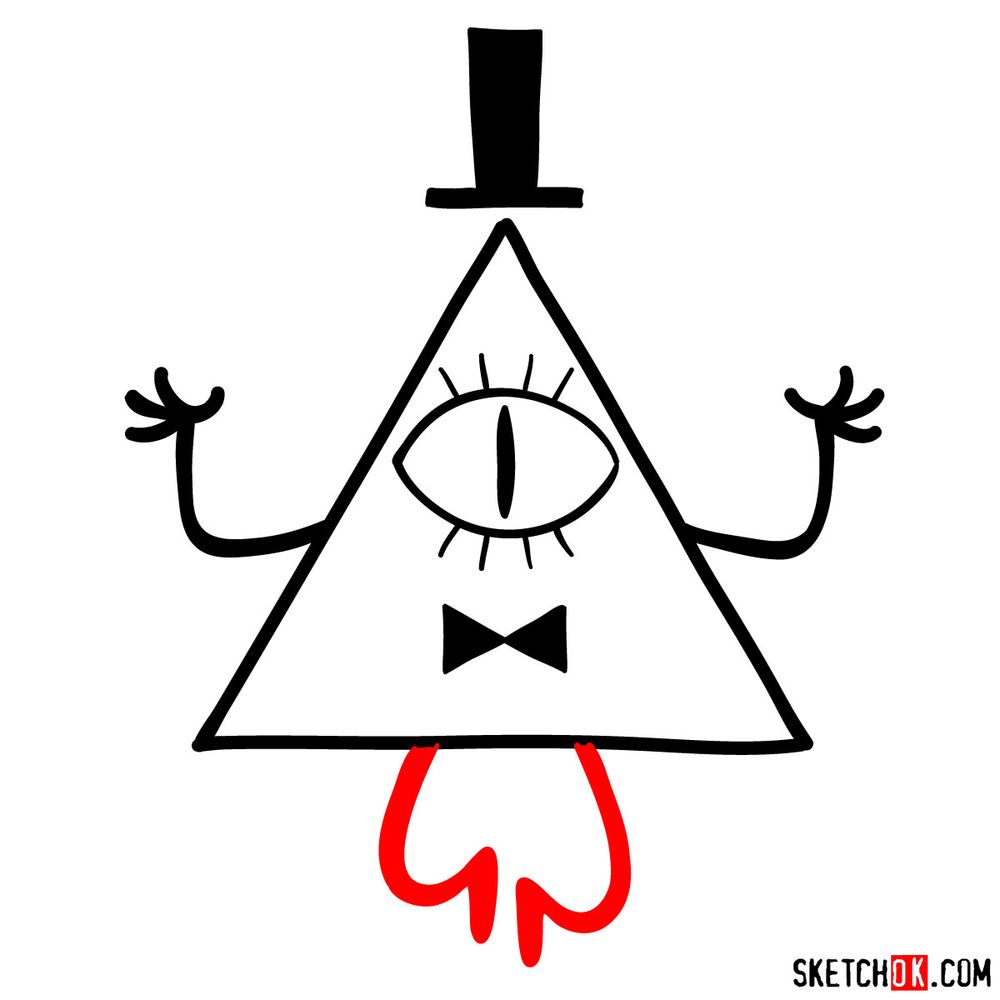 How to draw Bill Cipher - step 06