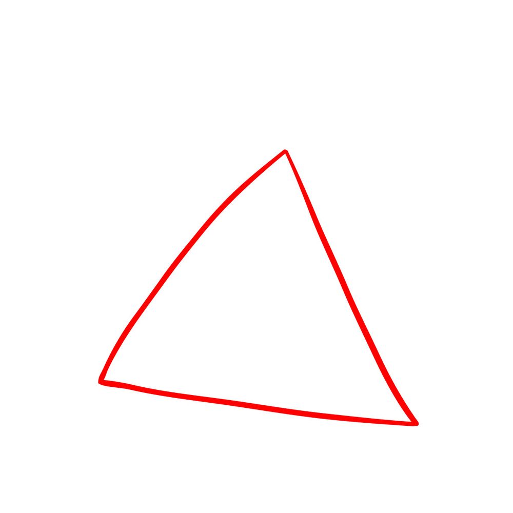 How to draw mysterious Bill Cipher - step 01