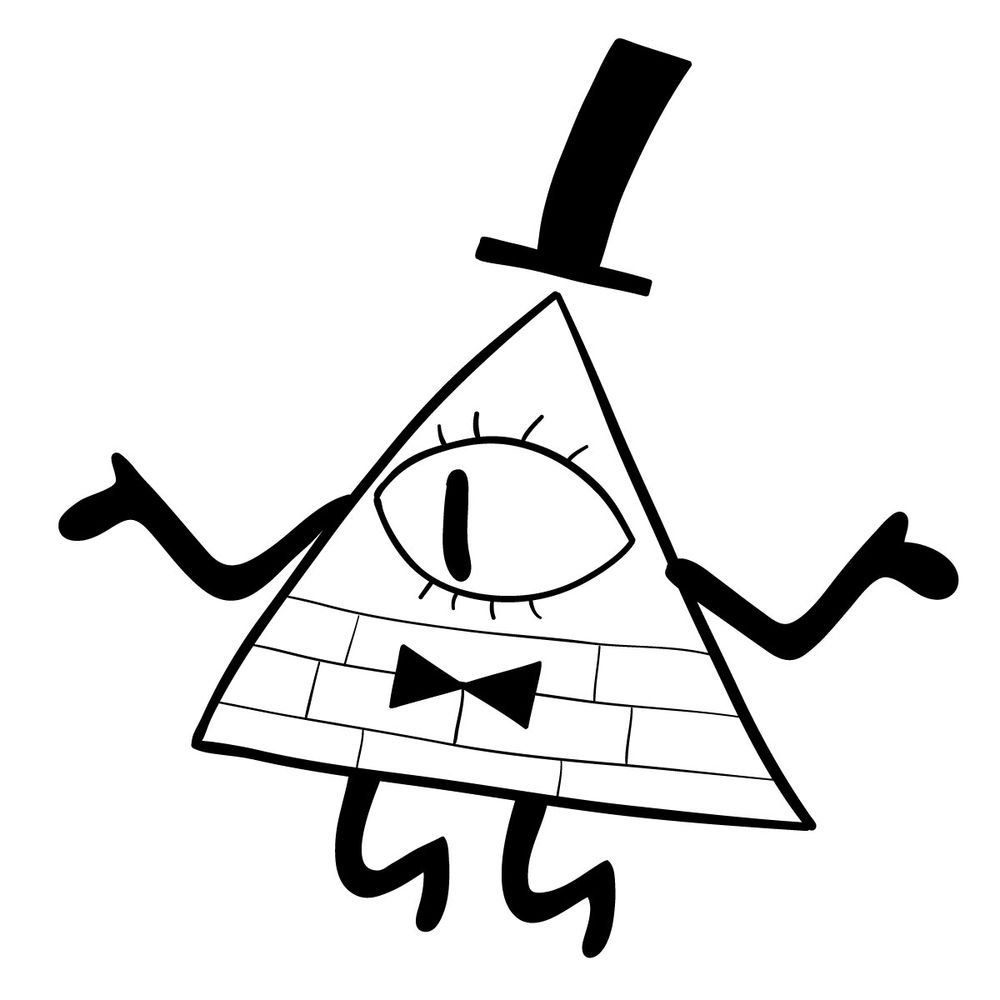 How to draw mysterious Bill Cipher