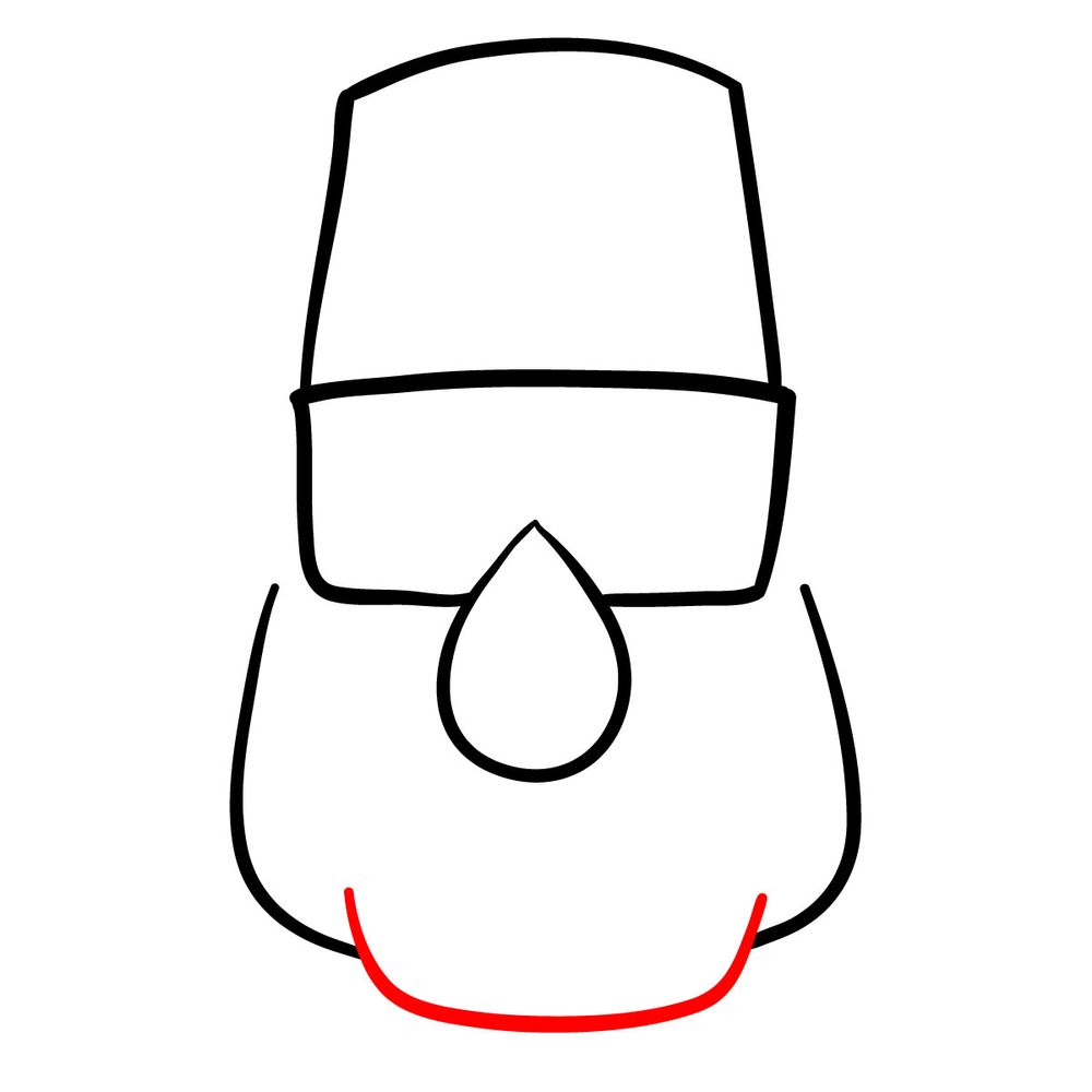 How to draw the face of Stan Pines - step 05