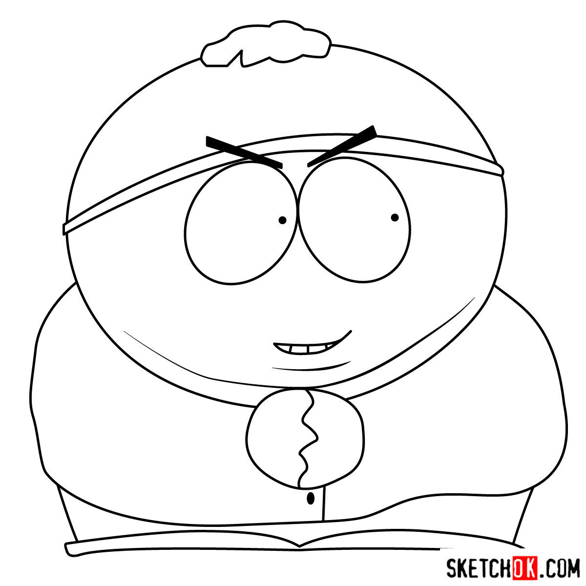 How to draw tricky Cartman from South Park - step 07