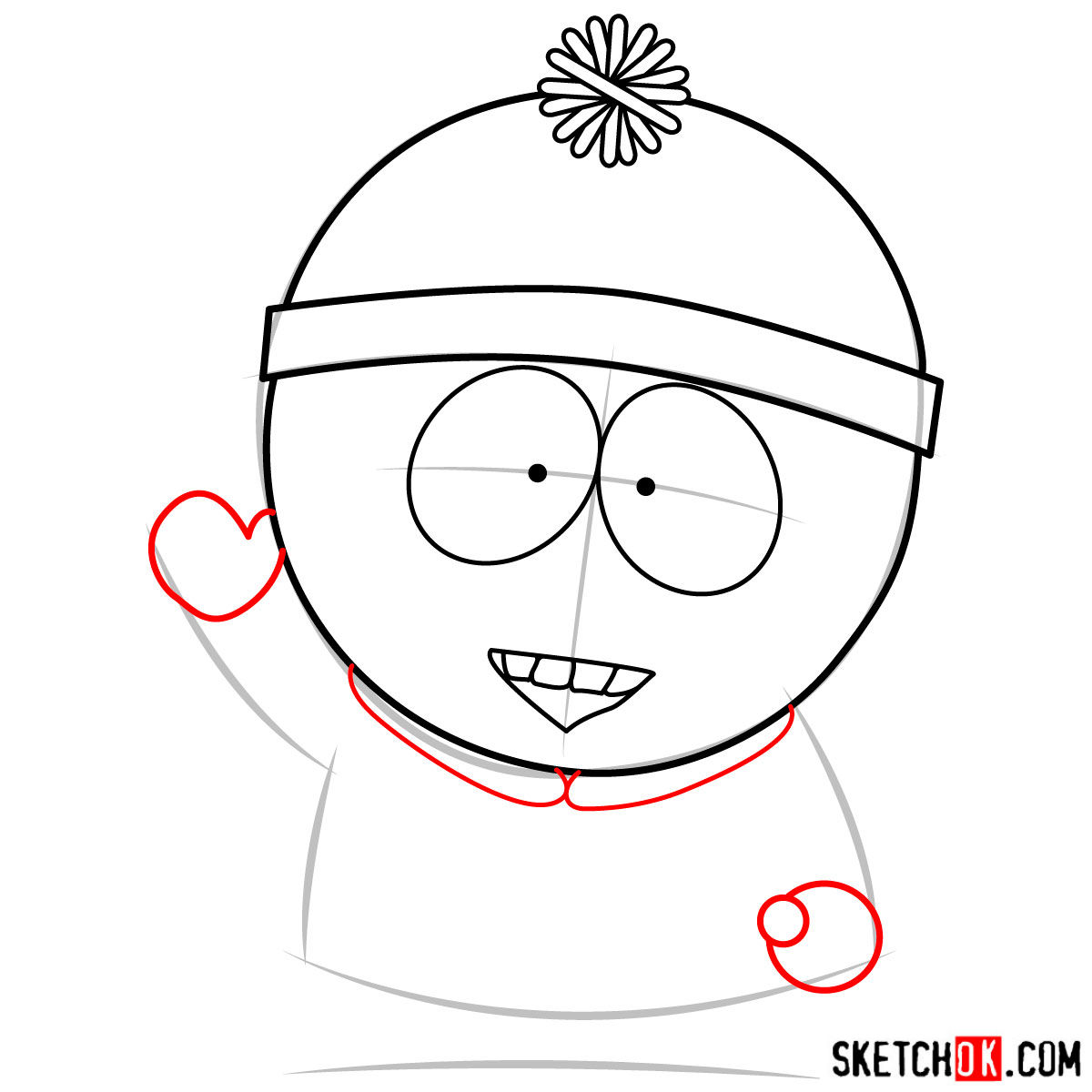 How to draw Stan Marsh - step 05