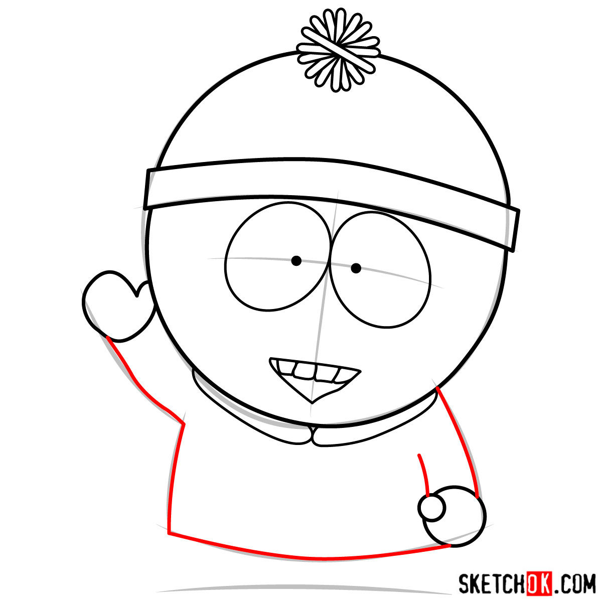 How to draw Stan Marsh - step 06