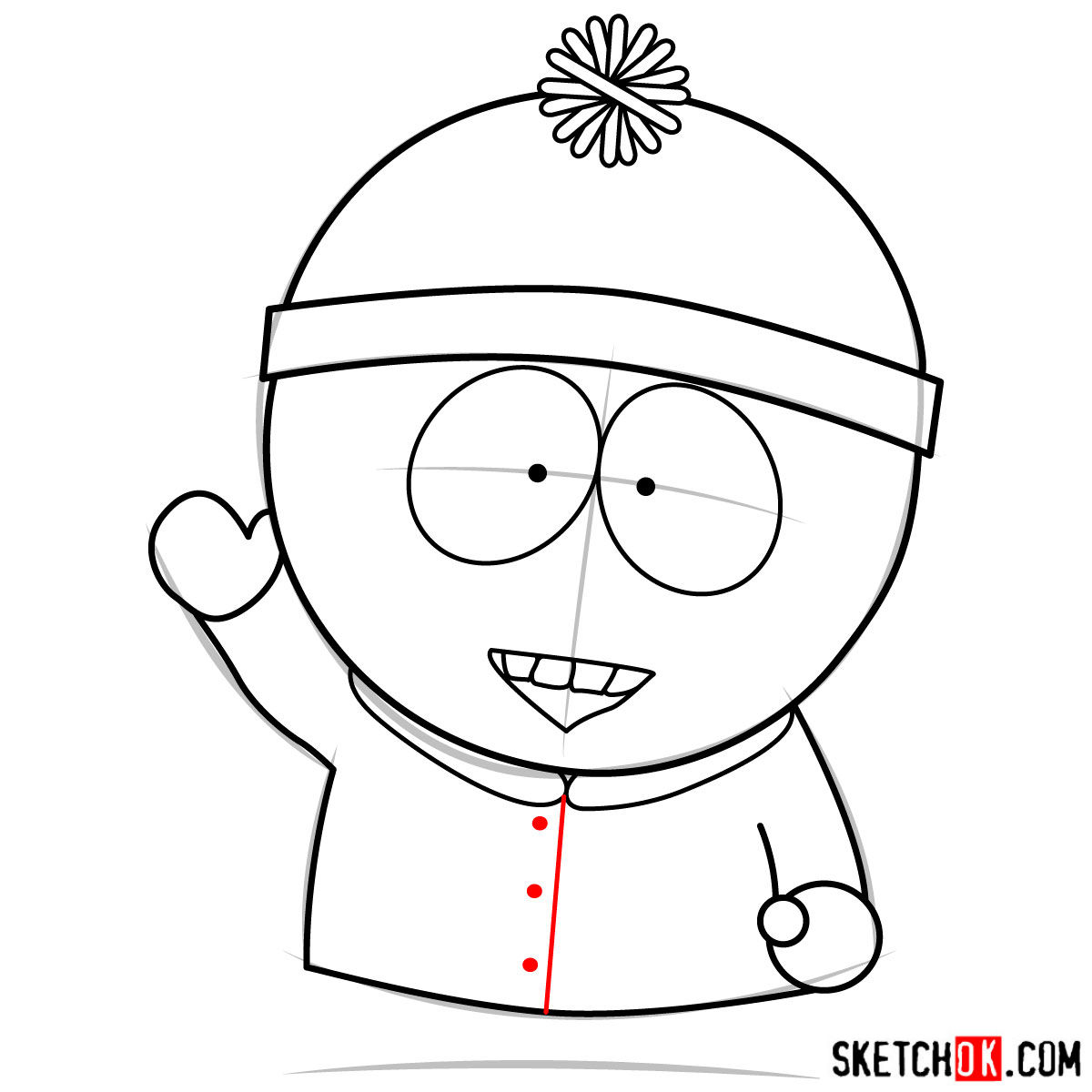 How to draw Stan Marsh - step 07