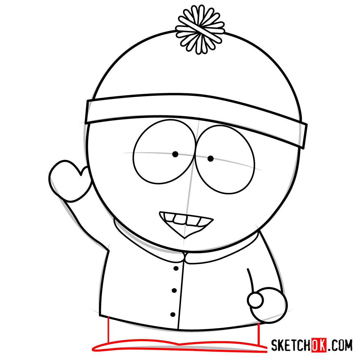 How to draw Stan Marsh - step 08
