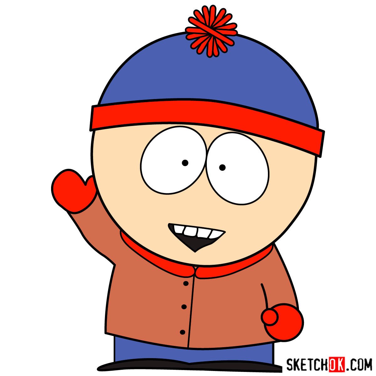 How to draw Stan Marsh from South Park Sketchok