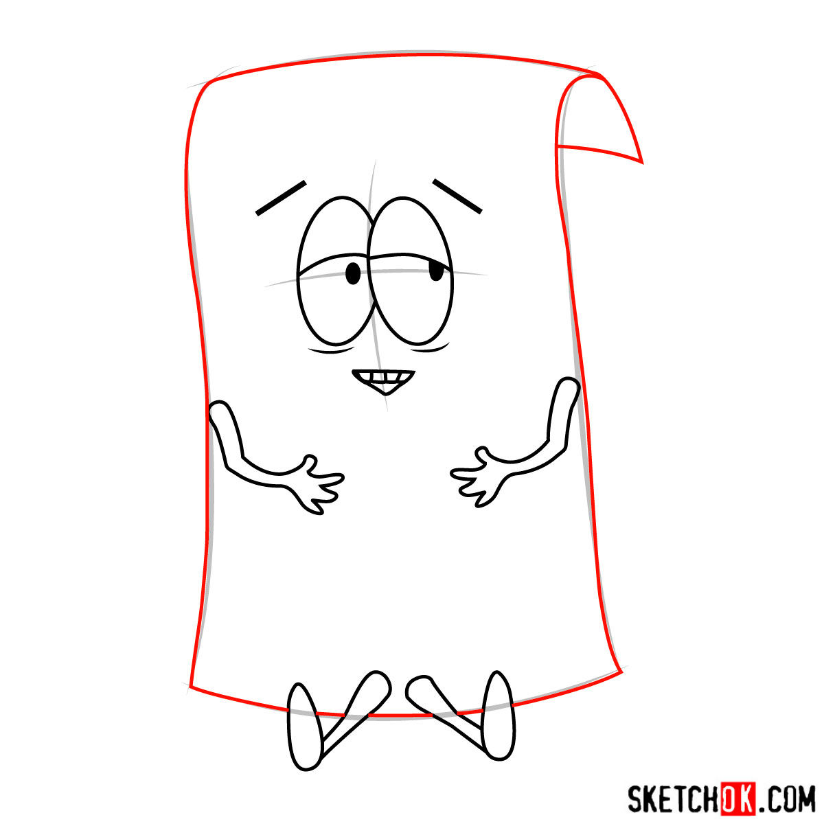 How to draw Towelie - step 05