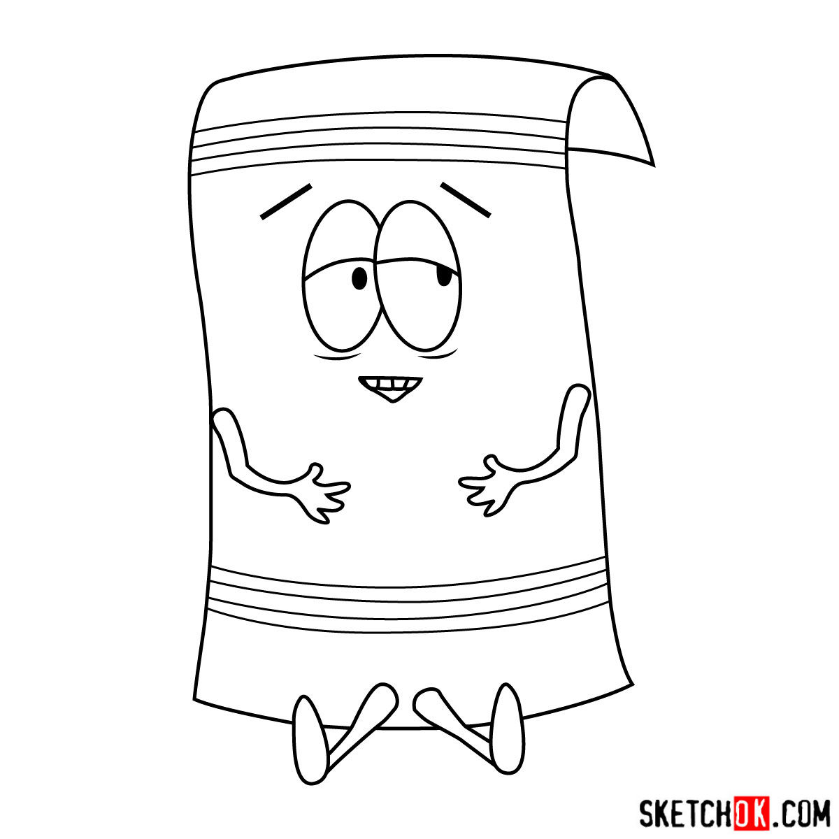 How to draw Towelie - step 07