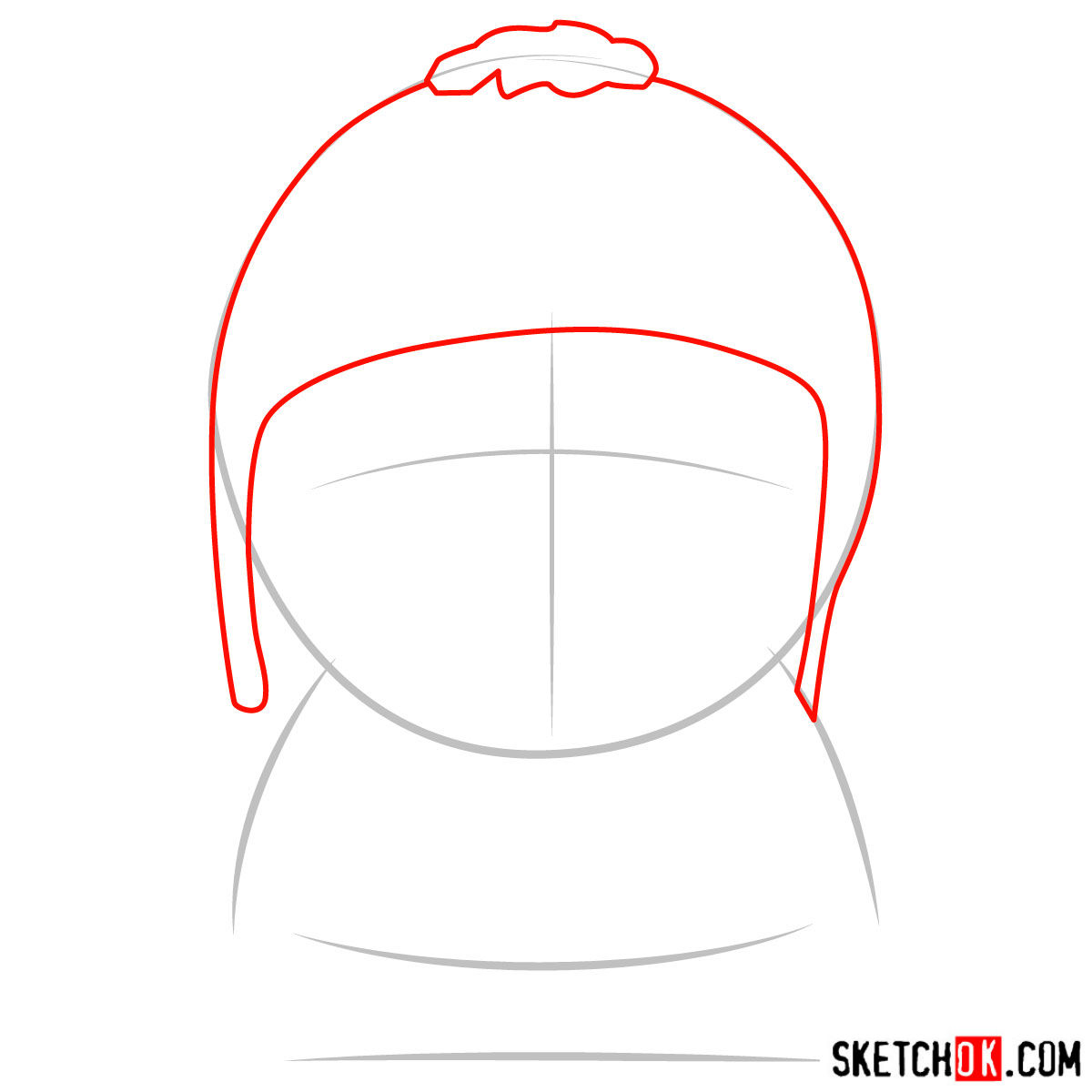 How to draw Craig Tucker - step 02