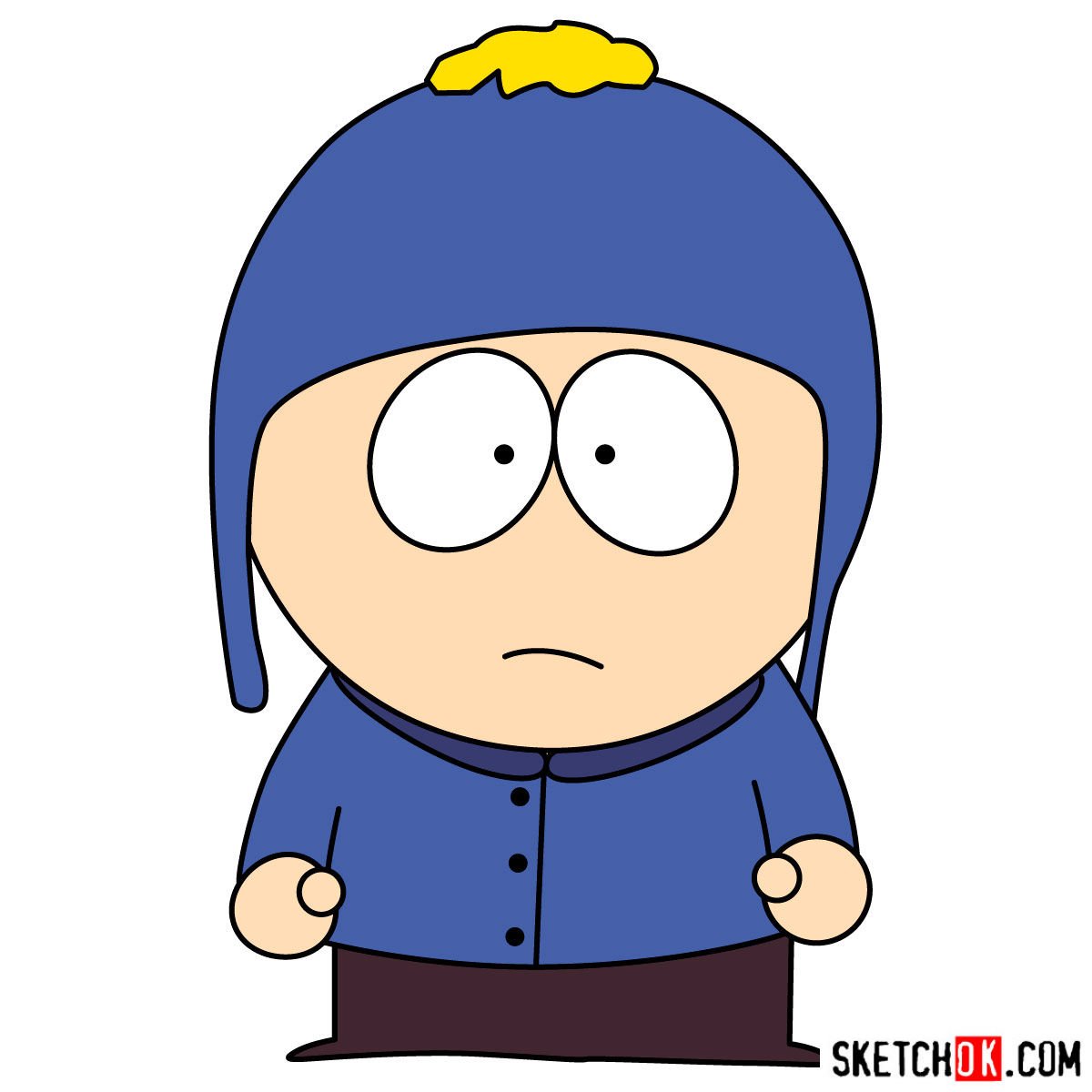 How to draw Craig Tucker from South Park Sketchok easy