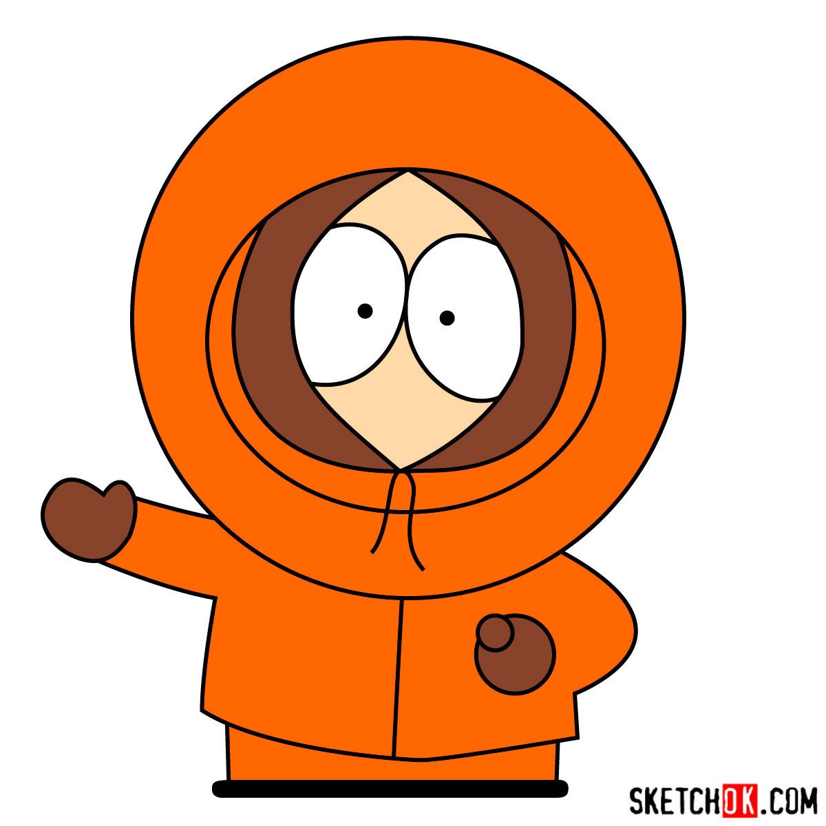How to draw Kenny McCormick from South Park