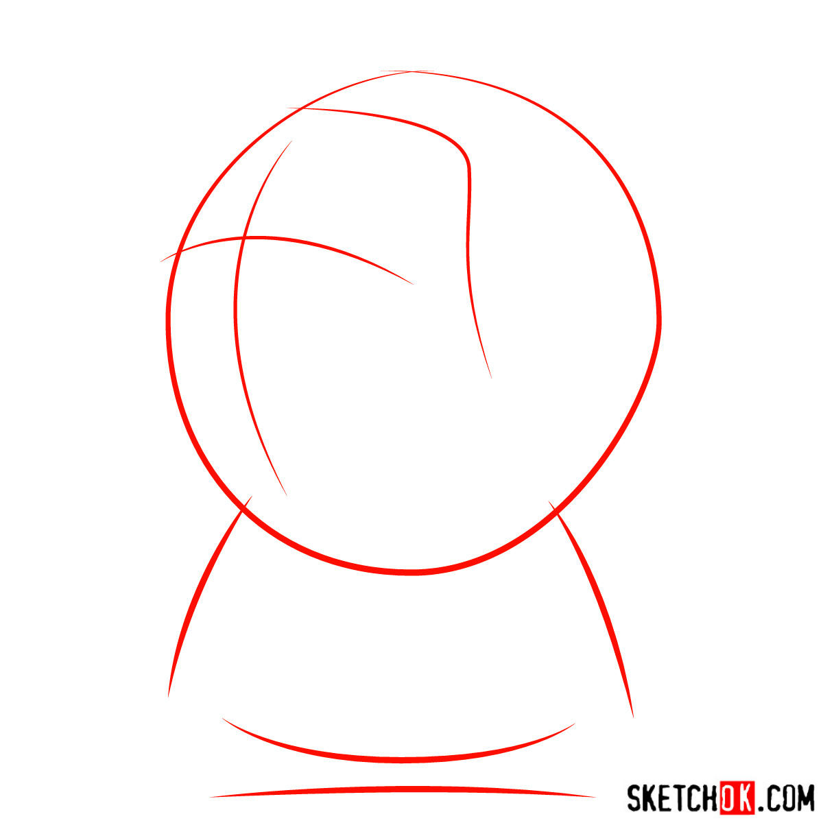 How to draw Nathan from South Park - step 01