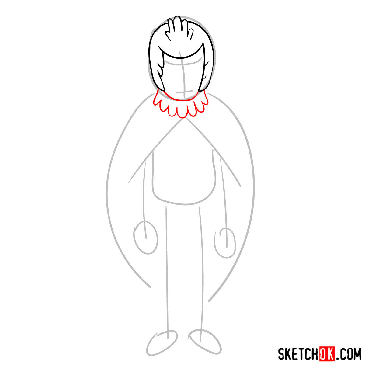 How to draw Birdperson from Rick and Morty series - step 03