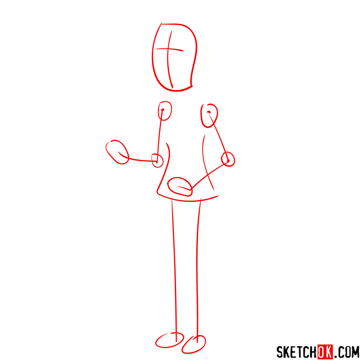 How to draw Beth Smith from Rick and Morty - step 01