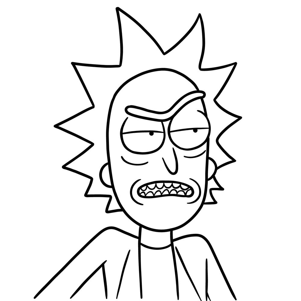 Rick and Morty Drawing Guide: Rick Sanchez’s Face