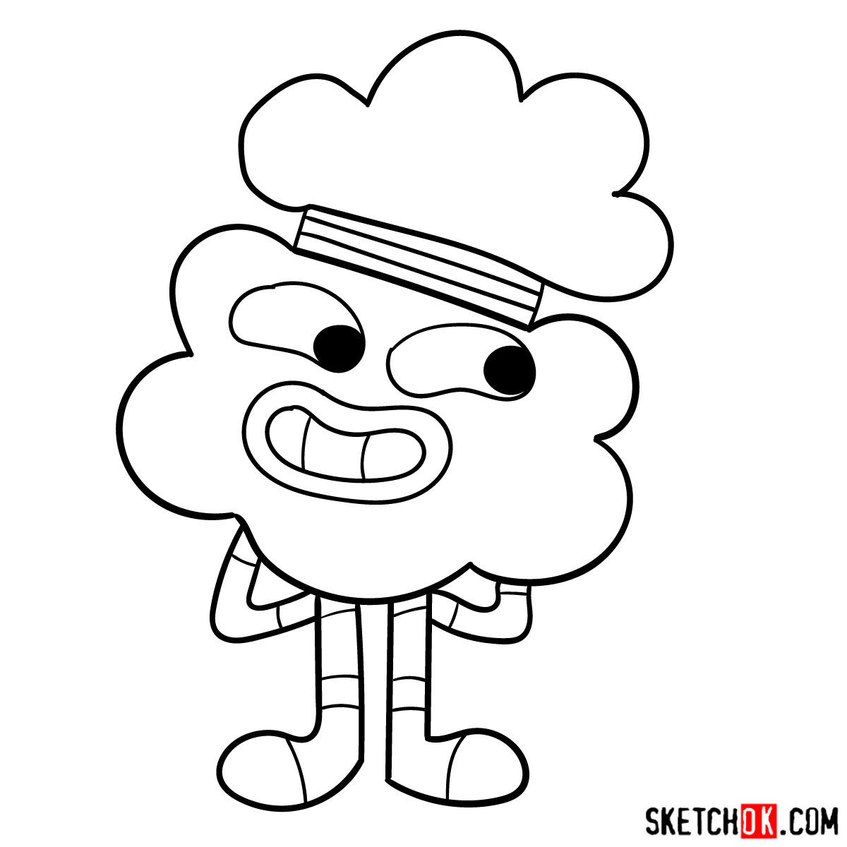How to draw Tobias Wilson from Gumball - step 08