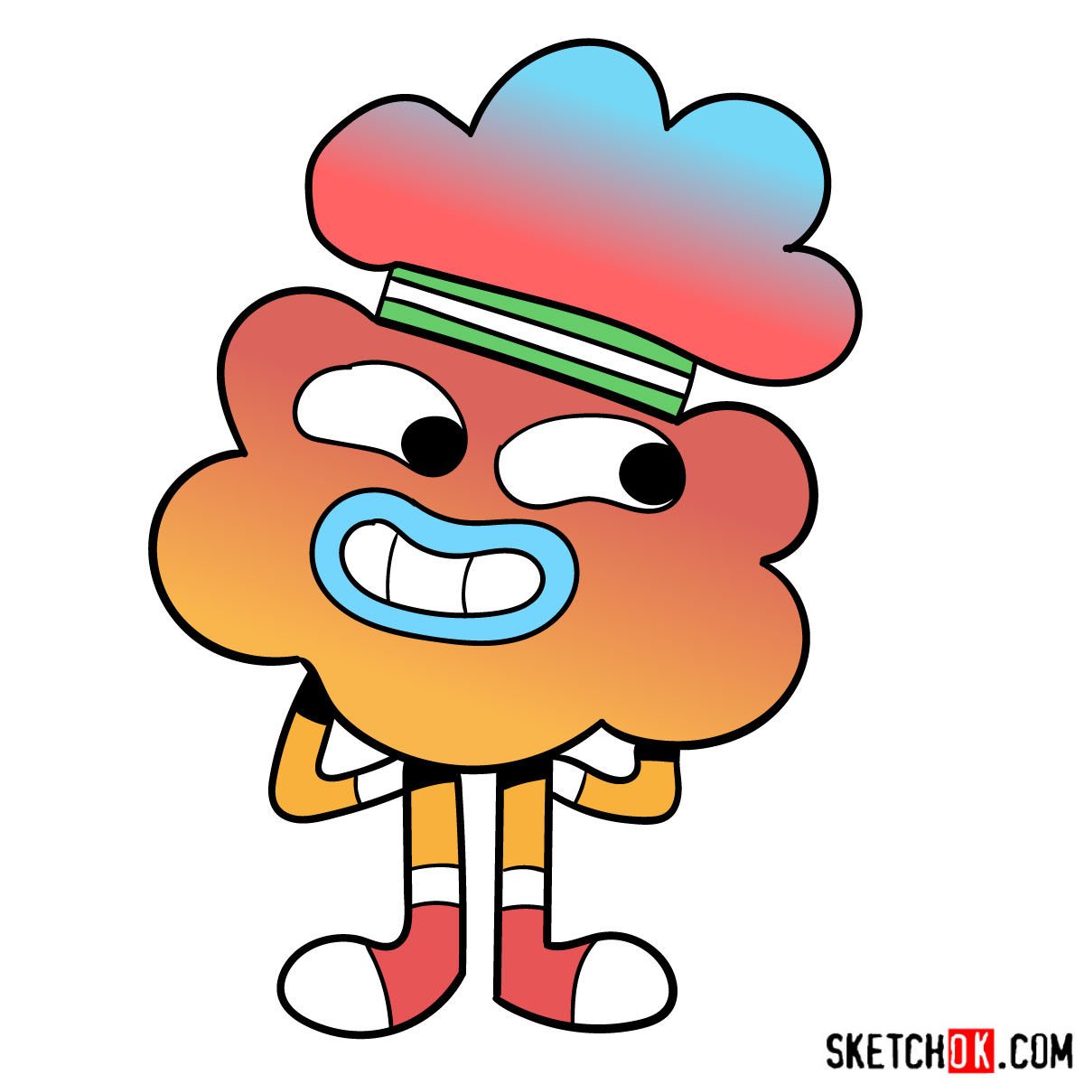 How to draw Tobias Wilson from Gumball series