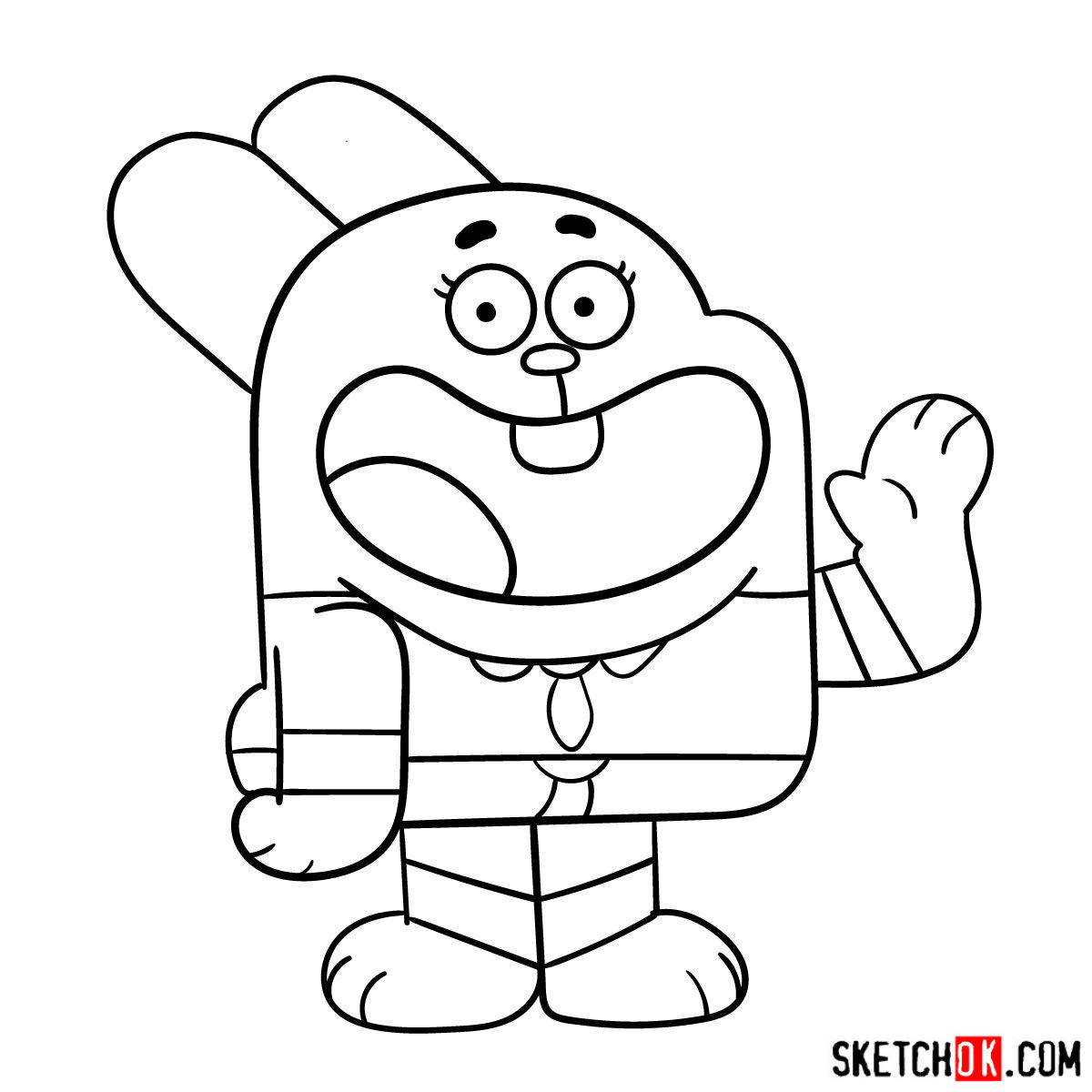 How to draw Richard Watterson - step 09