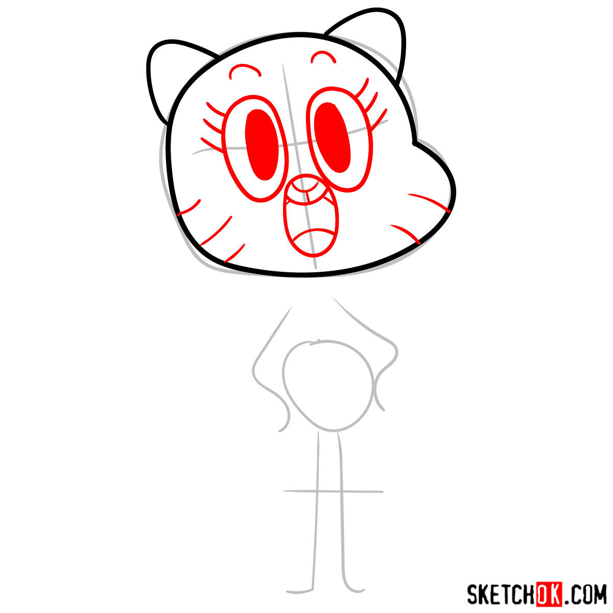 How to draw Nicole Watterson - step 03