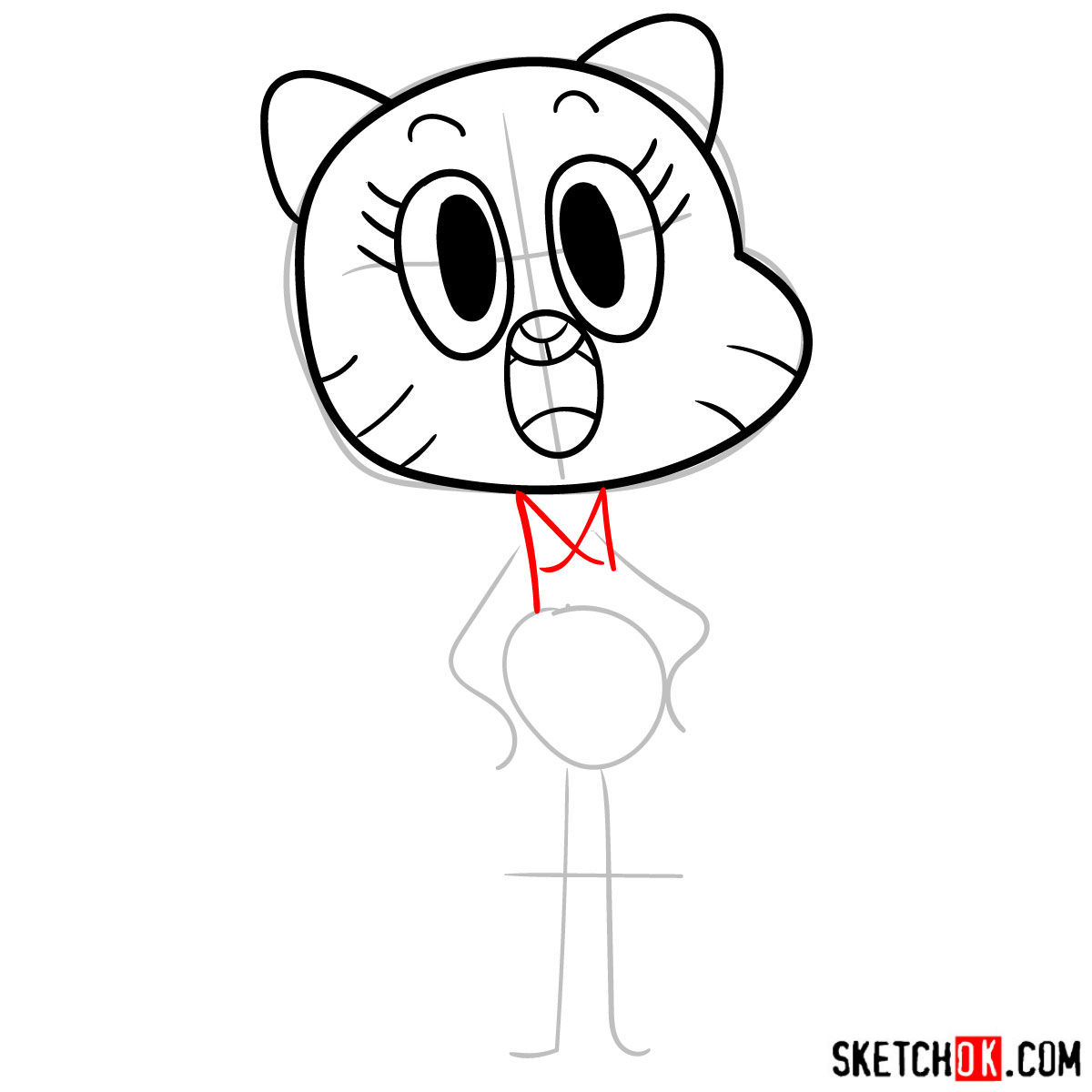 How to draw Nicole Watterson - step 04