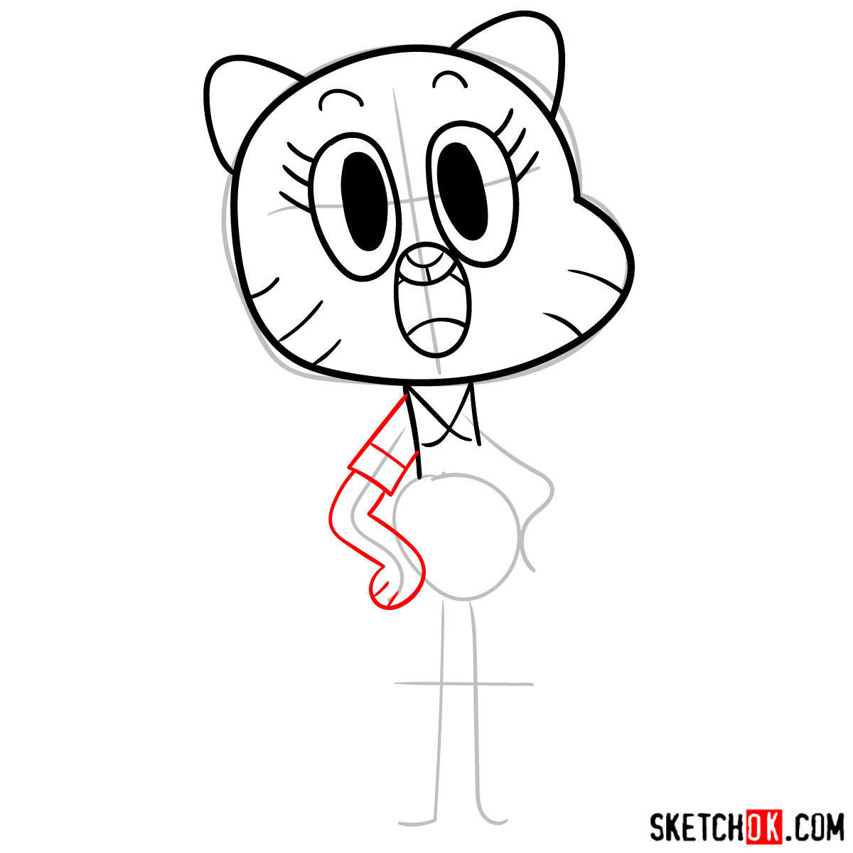 How to draw Nicole Watterson - step 05