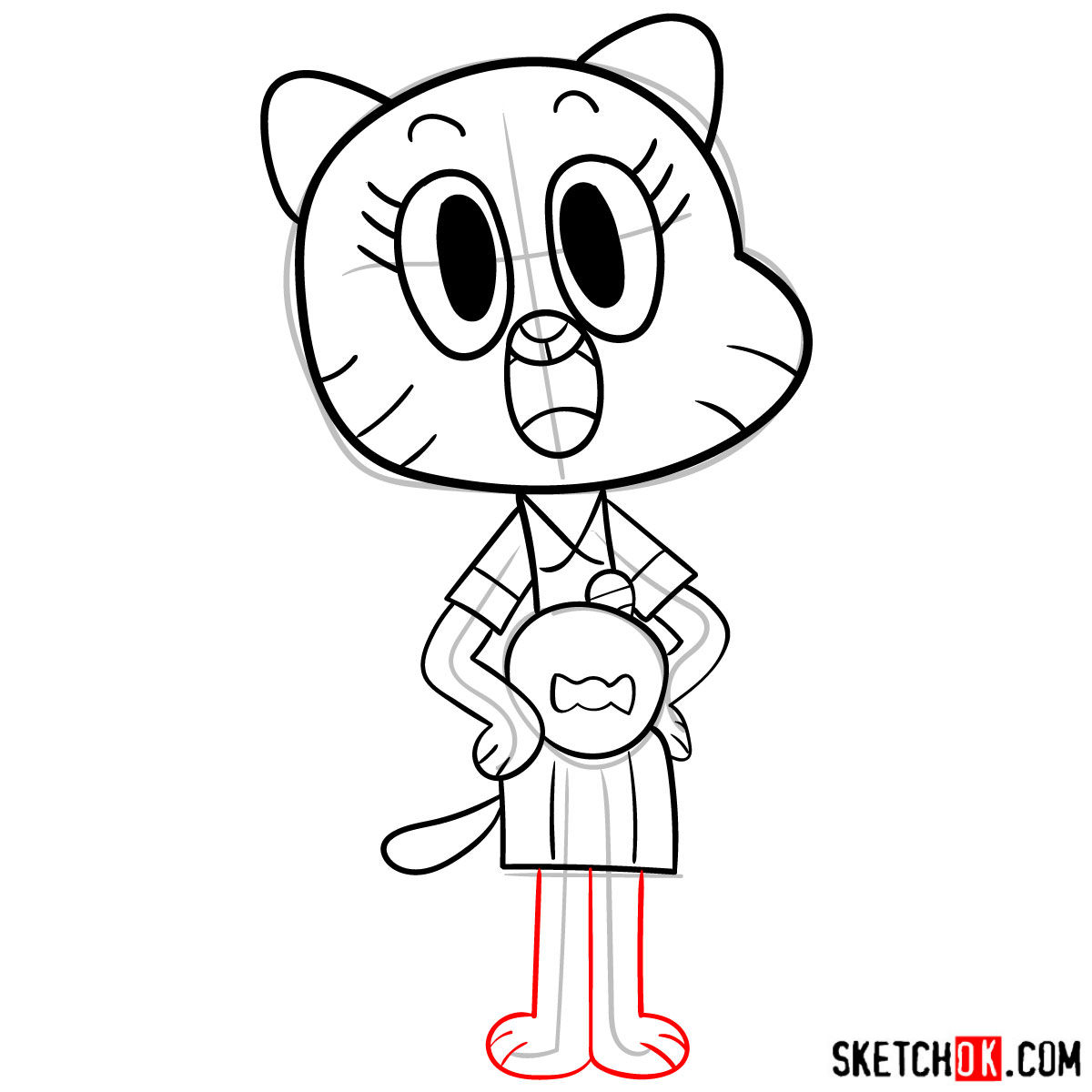 How to draw Nicole Watterson - step 10