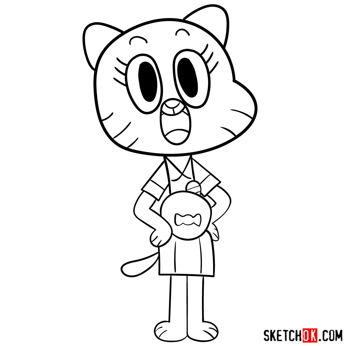 How to draw Nicole Watterson - step 11
