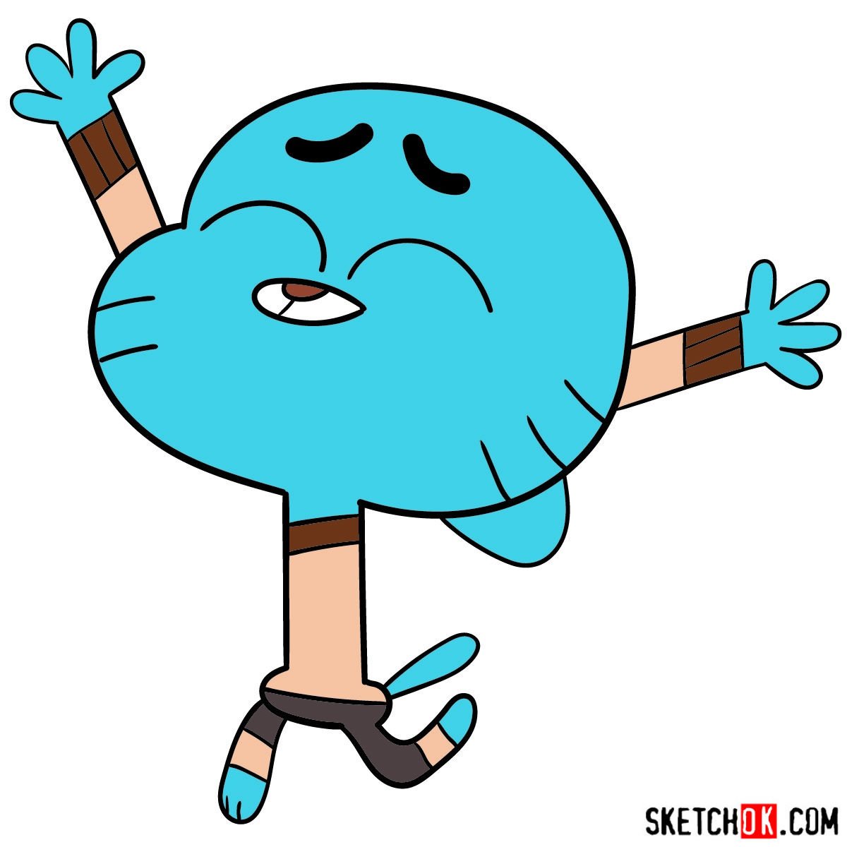 How To Draw Gumball Watterson From The Amazing World Of Gumball