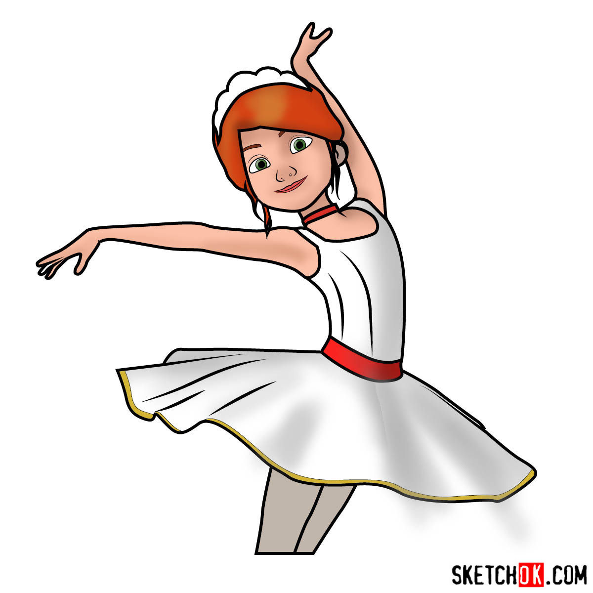 How To Draw A Cartoon Ballerina - Treatmentstop21