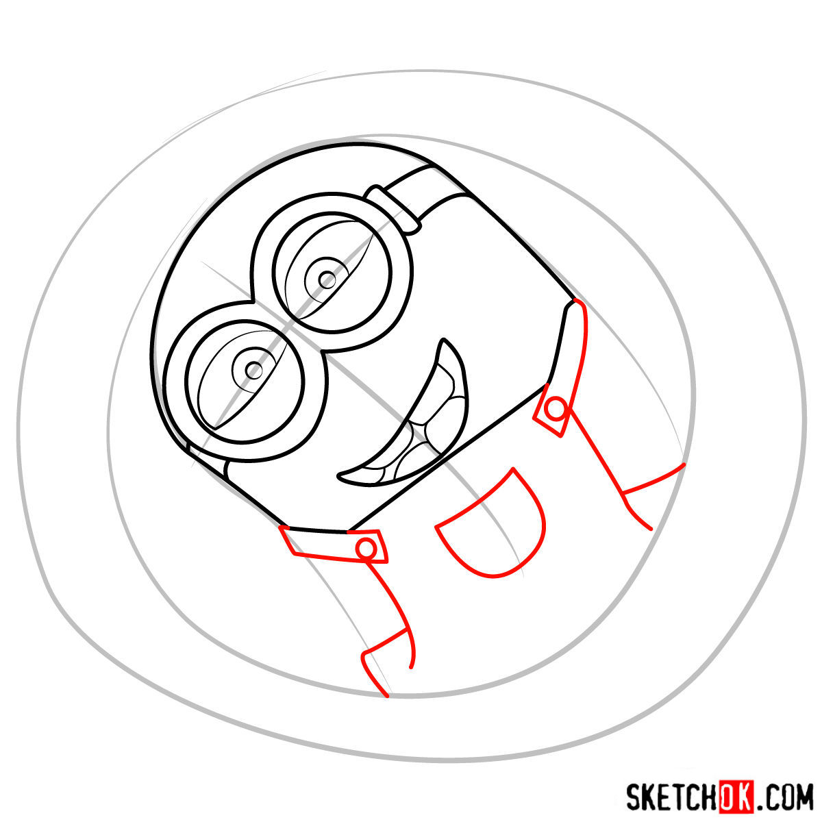 How to draw minion Dave - step 05