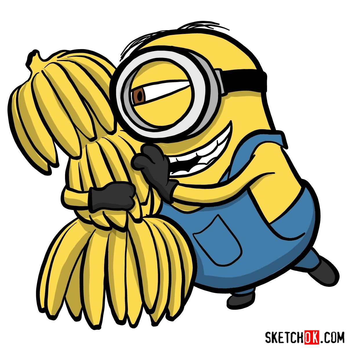 How to draw minion Lance with bananas